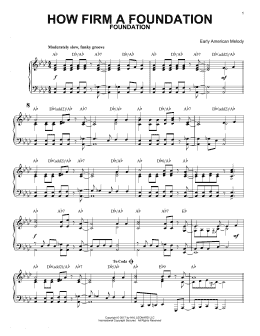 page one of How Firm a Foundation [Jazz version] (Piano Solo)