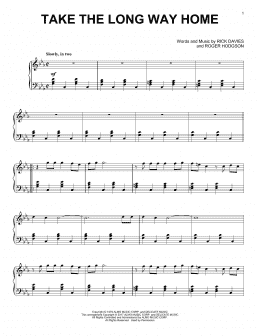 page one of Take The Long Way Home (Piano Solo)
