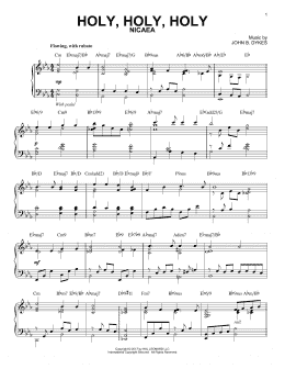 page one of Holy, Holy, Holy [Jazz version] (Piano Solo)