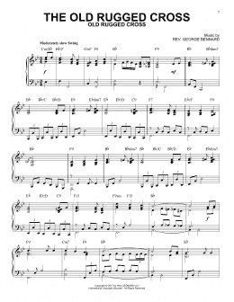 page one of The Old Rugged Cross [Jazz version] (Piano Solo)