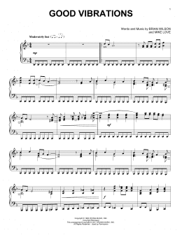 page one of Good Vibrations (Piano Solo)