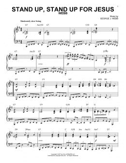 page one of Stand Up, Stand Up For Jesus [Jazz version] (Piano Solo)