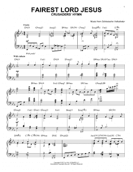 page one of Fairest Lord Jesus [Jazz version] (Piano Solo)