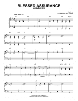 page one of Blessed Assurance [Jazz version] (Piano Solo)