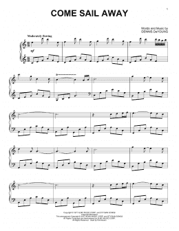 page one of Come Sail Away (Piano Solo)