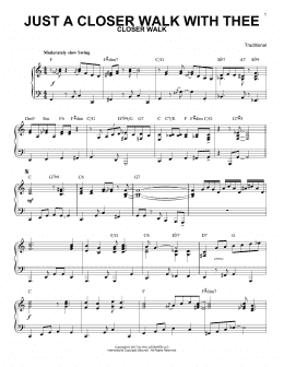 page one of Just A Closer Walk With Thee [Jazz version] (arr. Brent Edstrom) (Piano Solo)
