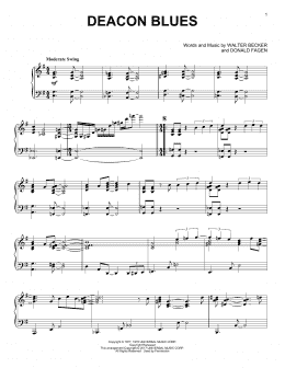 page one of Deacon Blues (Piano Solo)