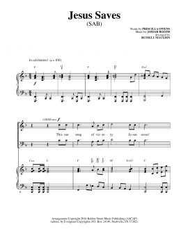 page one of Jesus Saves (SAB Choir)