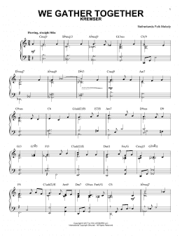 page one of We Gather Together [Jazz version] (Piano Solo)