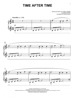 page one of Time After Time [Classical version] (arr. Phillip Keveren) (Easy Piano)