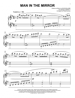 page one of Man In The Mirror [Classical version] (arr. Phillip Keveren) (Easy Piano)
