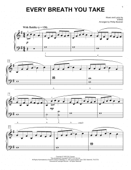page one of Every Breath You Take [Classical version] (arr. Phillip Keveren) (Easy Piano)