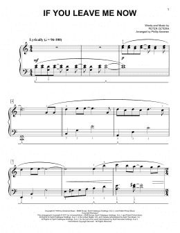 page one of If You Leave Me Now [Classical version] (arr. Phillip Keveren) (Easy Piano)