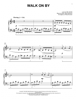page one of Walk On By [Classical version] (arr. Phillip Keveren) (Easy Piano)
