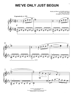 page one of We've Only Just Begun [Classical version] (arr. Phillip Keveren) (Easy Piano)
