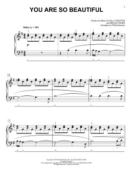 page one of You Are So Beautiful [Classical version] (arr. Phillip Keveren) (Easy Piano)