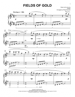 page one of Fields Of Gold [Classical version] (arr. Phillip Keveren) (Easy Piano)