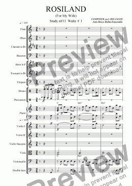 page one of ROSILAND - Orchestra (Waltz #1)