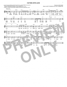 page one of I'm Thru With Love (Lead Sheet / Fake Book)
