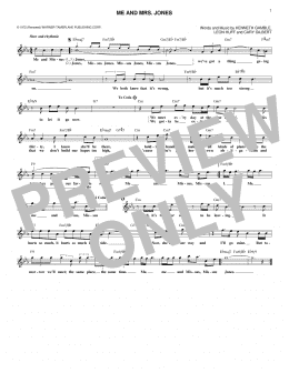 page one of Me And Mrs. Jones (Lead Sheet / Fake Book)