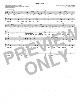 page one of I'm Walkin' (Lead Sheet / Fake Book)