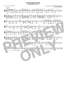 page one of Fascinating Rhythm (Lead Sheet / Fake Book)