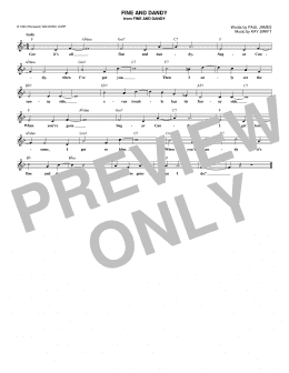 page one of Fine And Dandy (Lead Sheet / Fake Book)