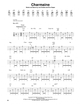 page one of Charmaine (Banjo Tab)