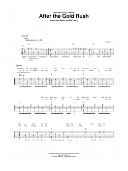 page one of After The Gold Rush (Guitar Rhythm Tab)