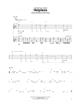 page one of Helpless (Guitar Rhythm Tab)