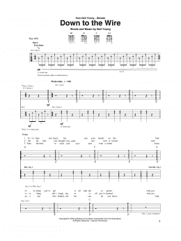 page one of Down To The Wire (Guitar Rhythm Tab)