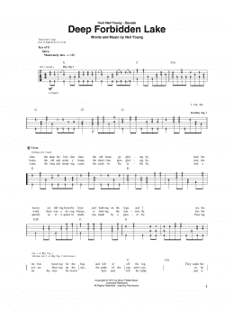 page one of Deep Forbidden Lake (Guitar Rhythm Tab)