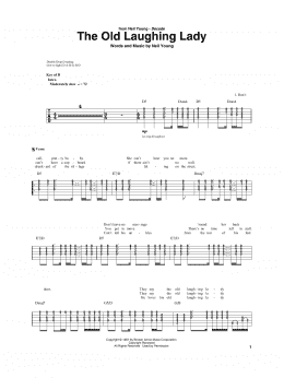 page one of The Old Laughing Lady (Guitar Rhythm Tab)