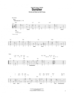 page one of Soldier (Guitar Rhythm Tab)