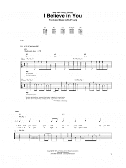 page one of I Believe In You (Guitar Rhythm Tab)