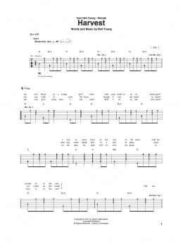 page one of Harvest (Guitar Rhythm Tab)