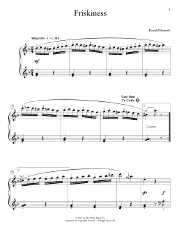 page one of Friskiness (Educational Piano)