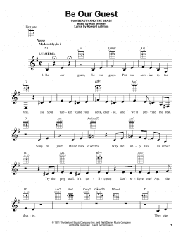 page one of Be Our Guest (from Beauty And The Beast) (Ukulele)
