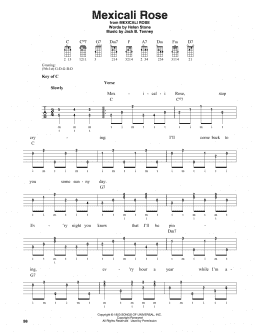page one of Mexicali Rose (Banjo Tab)