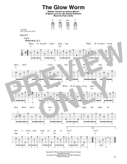 page one of The Glow Worm (Banjo Tab)