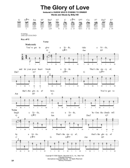page one of The Glory Of Love (Banjo Tab)