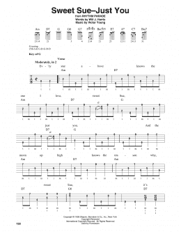 page one of Sweet Sue-Just You (Banjo Tab)