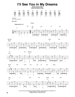 page one of I'll See You In My Dreams (Banjo Tab)