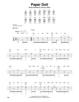 page one of Paper Doll (Banjo Tab)