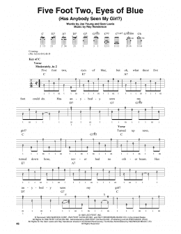 page one of Five Foot Two, Eyes Of Blue (Has Anybody Seen My Girl?) (Banjo Tab)