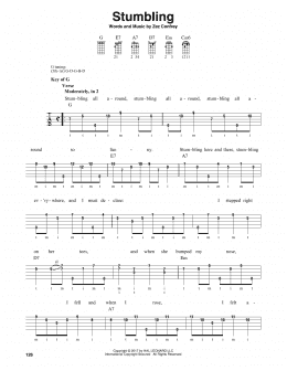 page one of Stumbling (Banjo Tab)