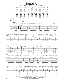 page one of That's All (Banjo Tab)