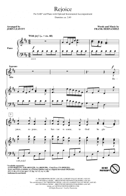 page one of Rejoice (SAB Choir)
