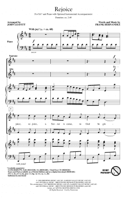 page one of Rejoice (2-Part Choir)