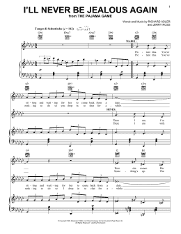 page one of I'll Never Be Jealous Again (Piano, Vocal & Guitar Chords (Right-Hand Melody))